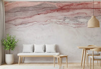 Rose Quartz Veined Marble Wall Mural