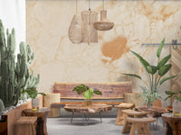 Natural Cream Marble Stone Texture Wall Mural