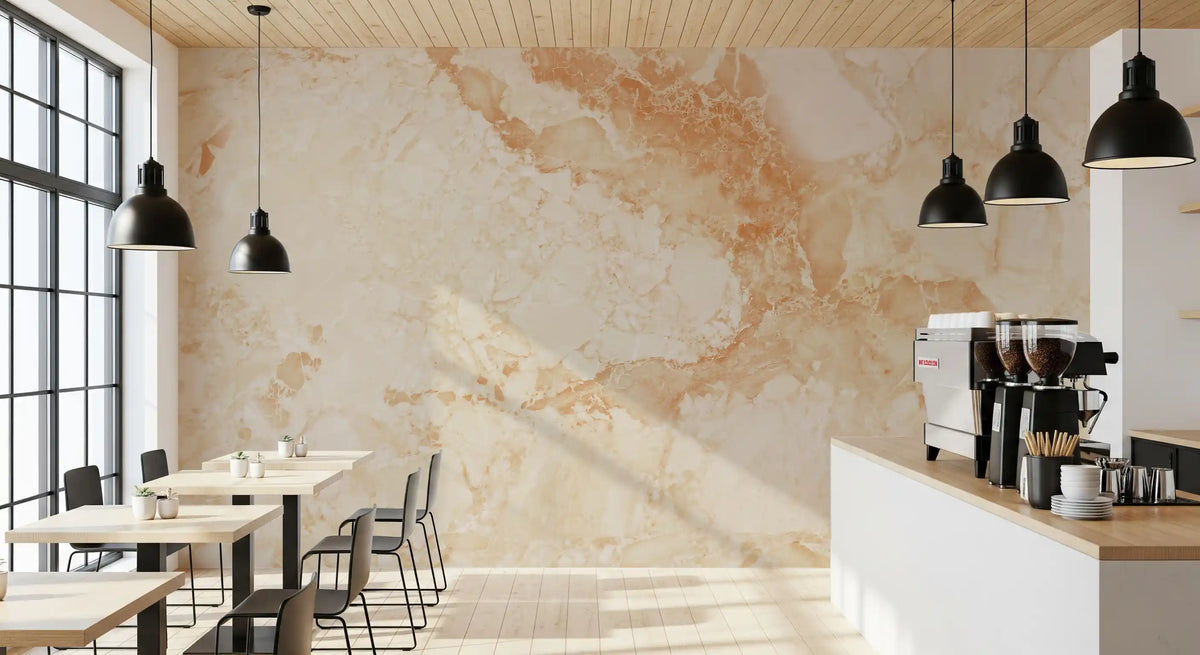 Natural Cream Marble Stone Texture Wall Mural