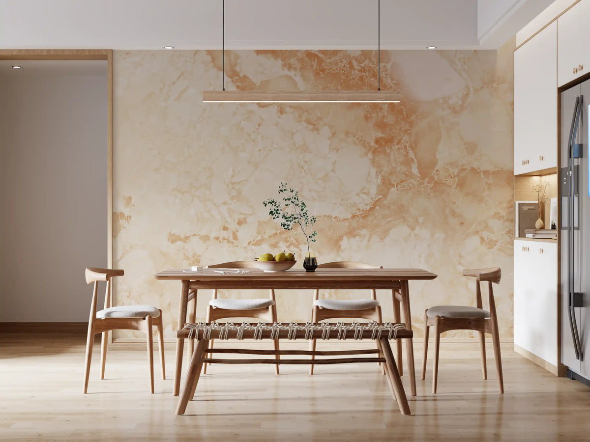 Natural Cream Marble Stone Texture Wall Mural