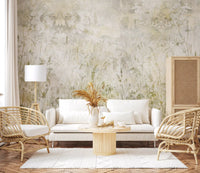 Botanical Damask Wildflower Meadow Wall Mural Wall Mural Wall Mural