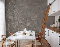 Smoky Grey Marble Texture Wall Mural