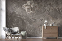 Stormy Grey Marble Texture Wall Mural