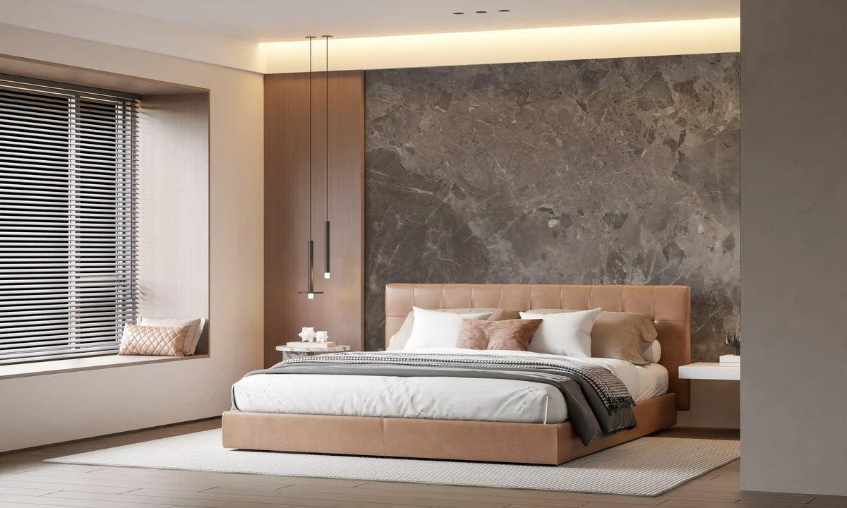 Stormy Grey Marble Texture Wall Mural