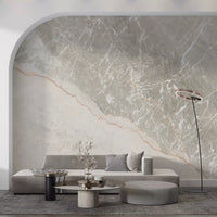 Serene Grey Marble Veining Wall Mural