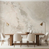 Natural Cream and Gray Marble Slab Wall Mural