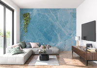 Cerulean Veined Stone Wall Mural