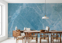 Cerulean Veined Stone Wall Mural