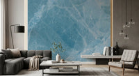 Cerulean Veined Stone Wall Mural