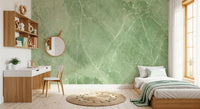 Sage Green Veined Marble Stone Wall Mural