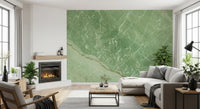 Verdant Marble Surface Wall Mural