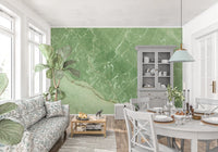 Verdant Marble Surface Wall Mural