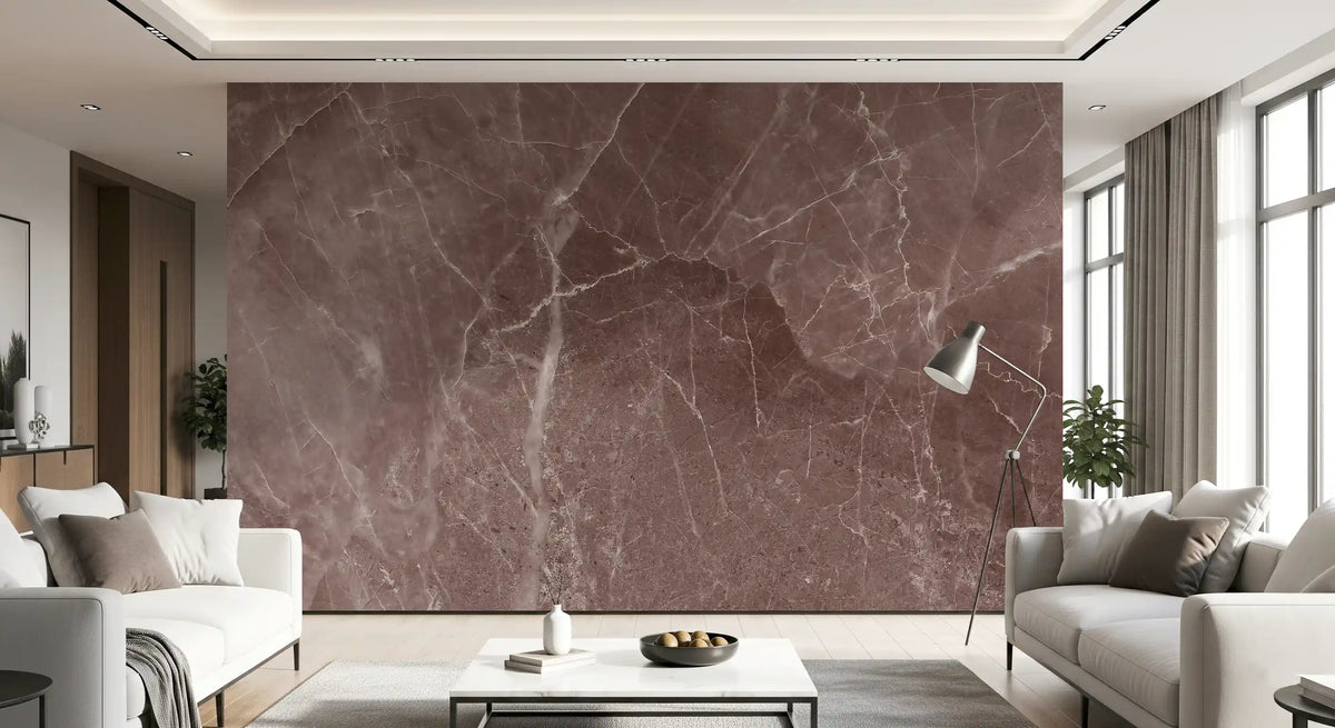 Rustic Earthy Brown Stone Slab Wall Mural