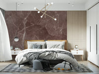 Rustic Earthy Brown Stone Slab Wall Mural