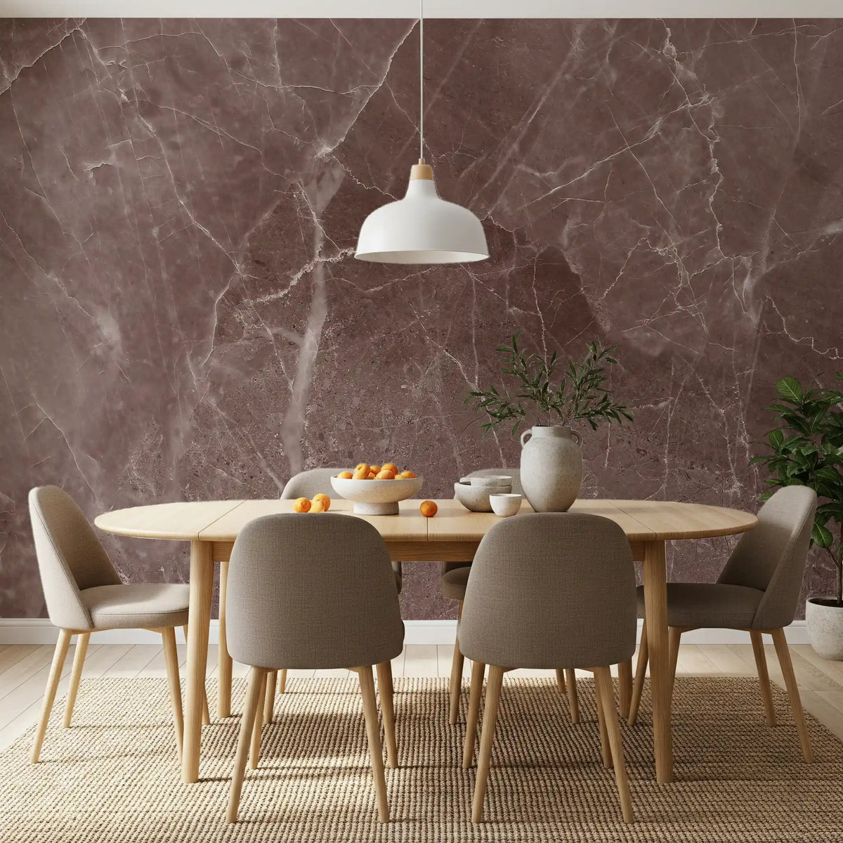Rustic Earthy Brown Stone Slab Wall Mural