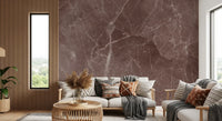 Rustic Earthy Brown Stone Slab Wall Mural