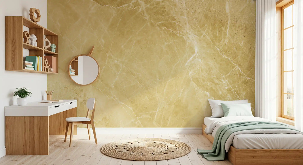 Golden Sand Marble Vein Wall Mural