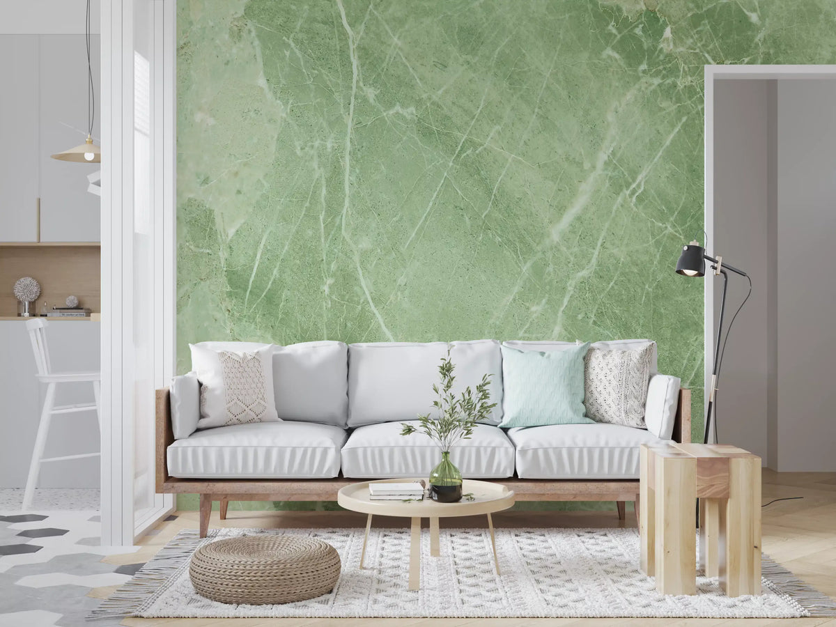 Emerald Stone Vein Texture Wall Mural