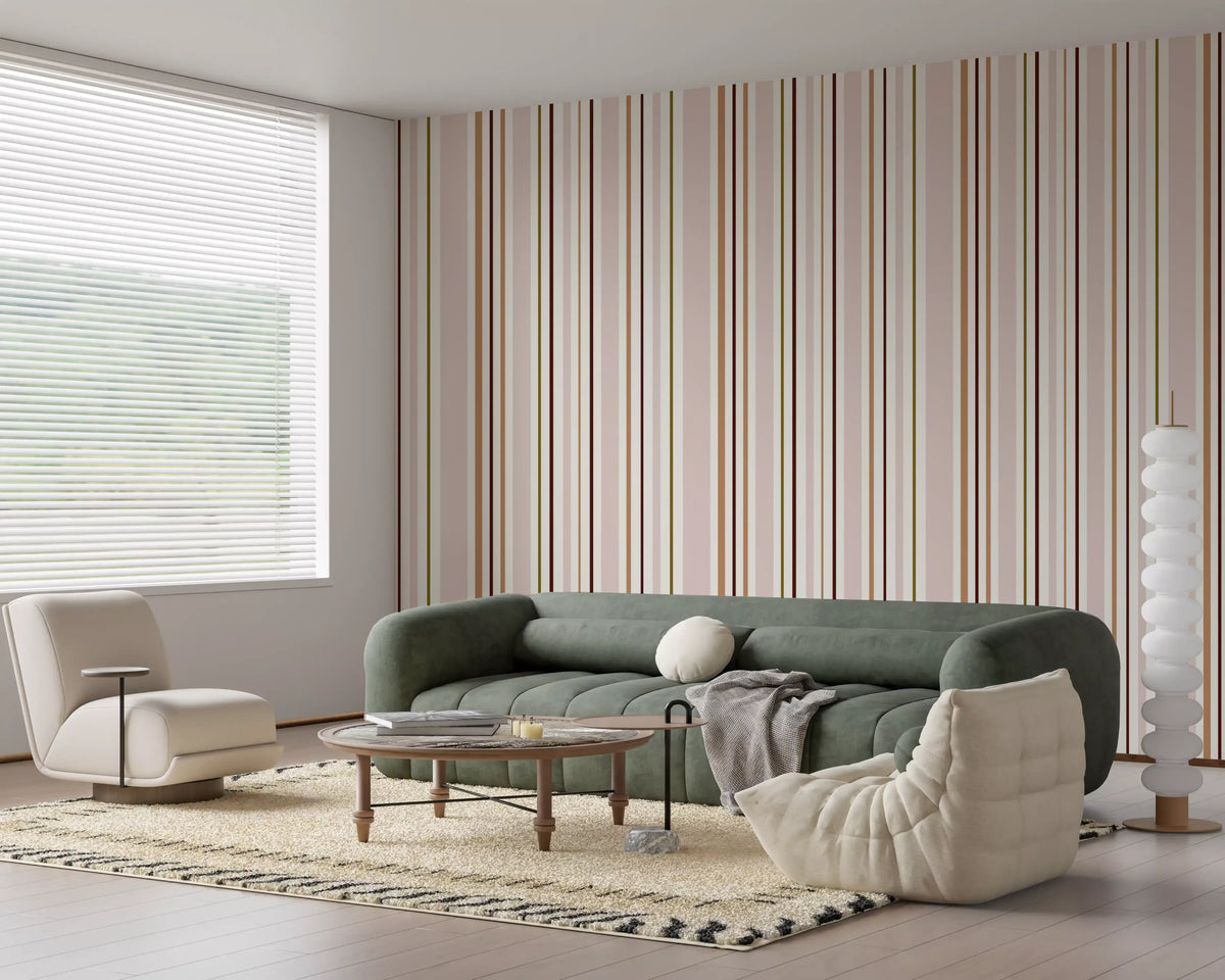 Modern Linear Rhythm in Neutral Tones Wallpaper⁠