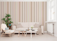 Modern Linear Rhythm in Neutral Tones Wallpaper⁠