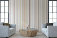 Modern Linear Rhythm in Neutral Tones Wallpaper⁠