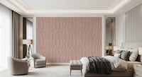 Blush Pink Wavy Stripe Wallpaper Mid Century Wallpaper⁠