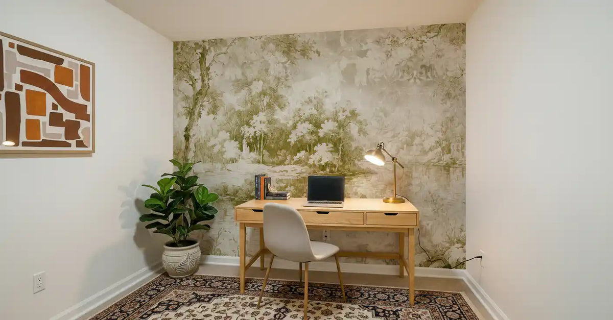 Rustic Sage Pastoral Garden Mural Wall Mural