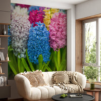Hyacinth Petal Abstraction Wall Mural