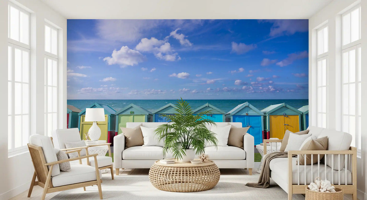 Summer Shoreline Architecture Wall Mural