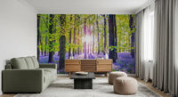 Springtime Purple Woodland Vista Wall Mural
