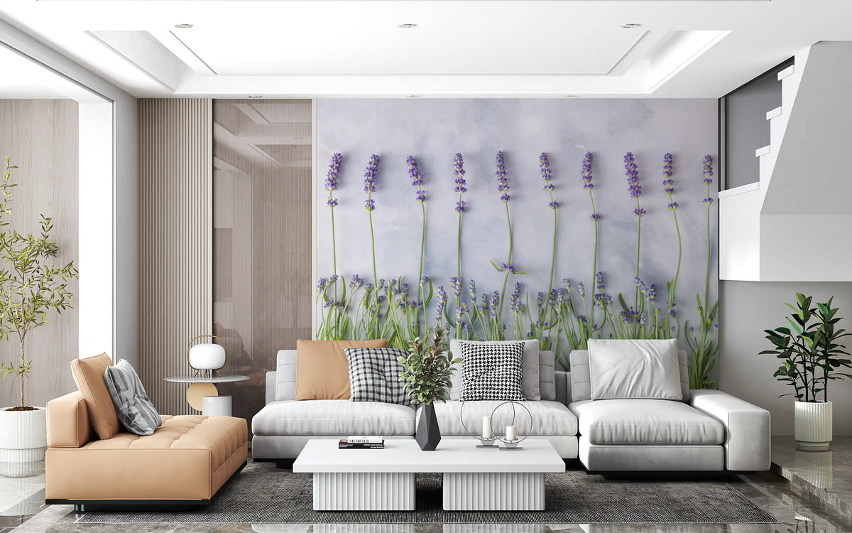 Minimalist Garden Herb Texture Wall Mural