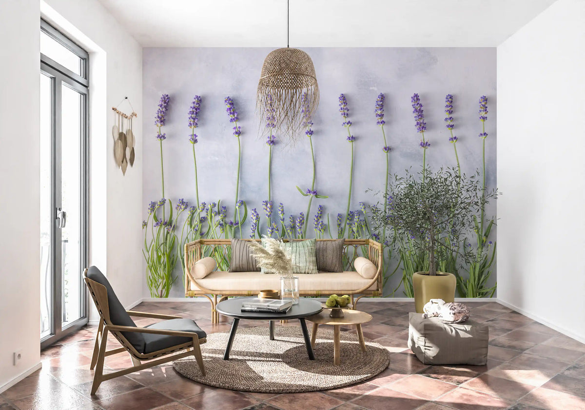 Minimalist Garden Herb Texture Wall Mural