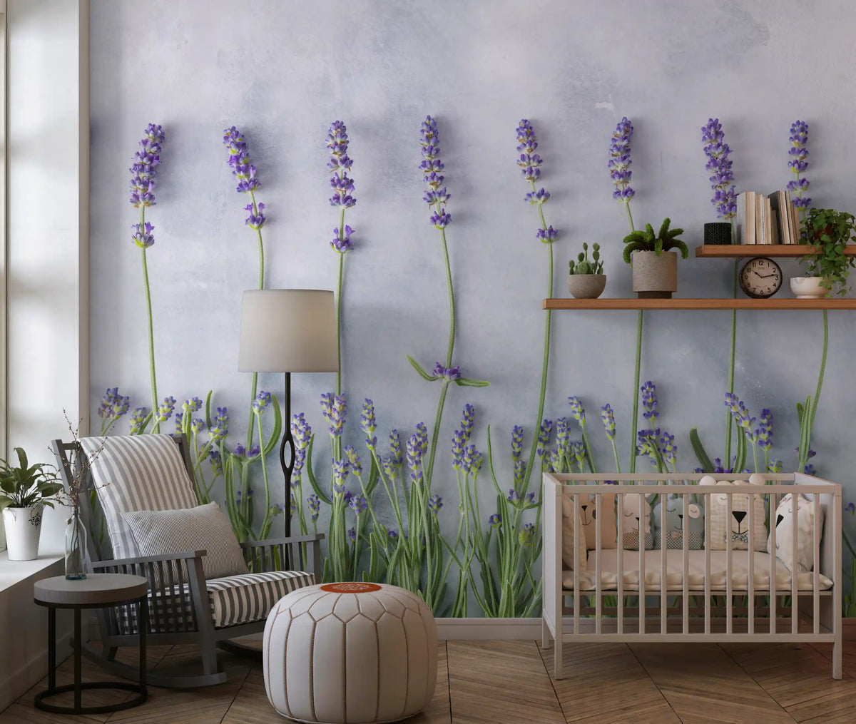 Minimalist Garden Herb Texture Wall Mural