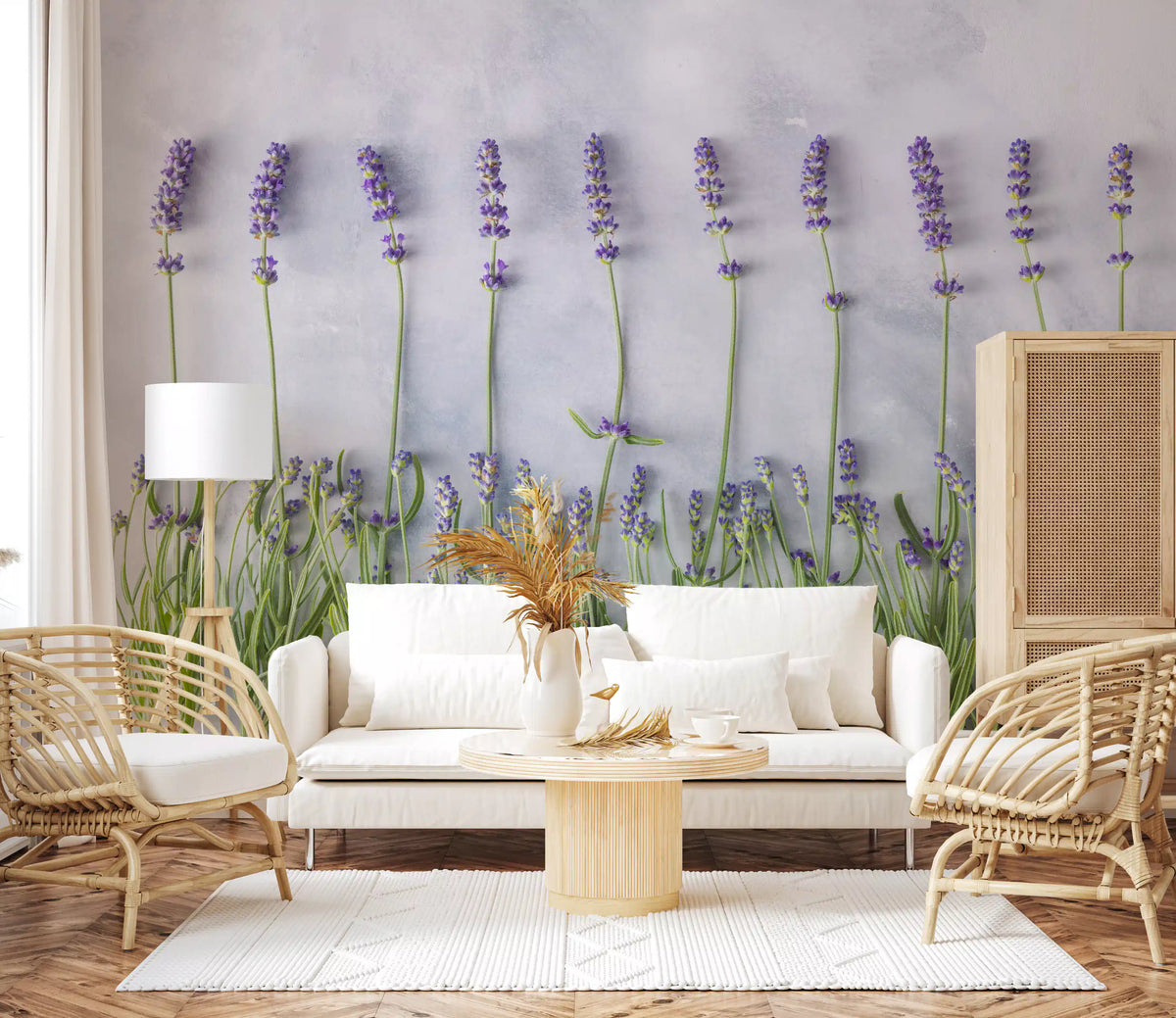 Minimalist Garden Herb Texture Wall Mural