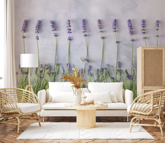Minimalist Garden Herb Texture Wall Mural