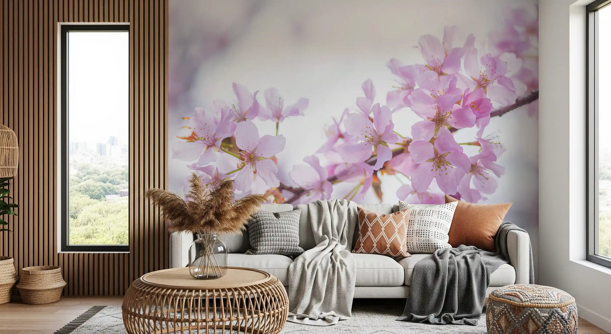 Minimalist Spring Petal Study Wall Mural