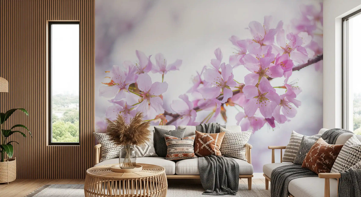 Minimalist Spring Petal Study Wall Mural