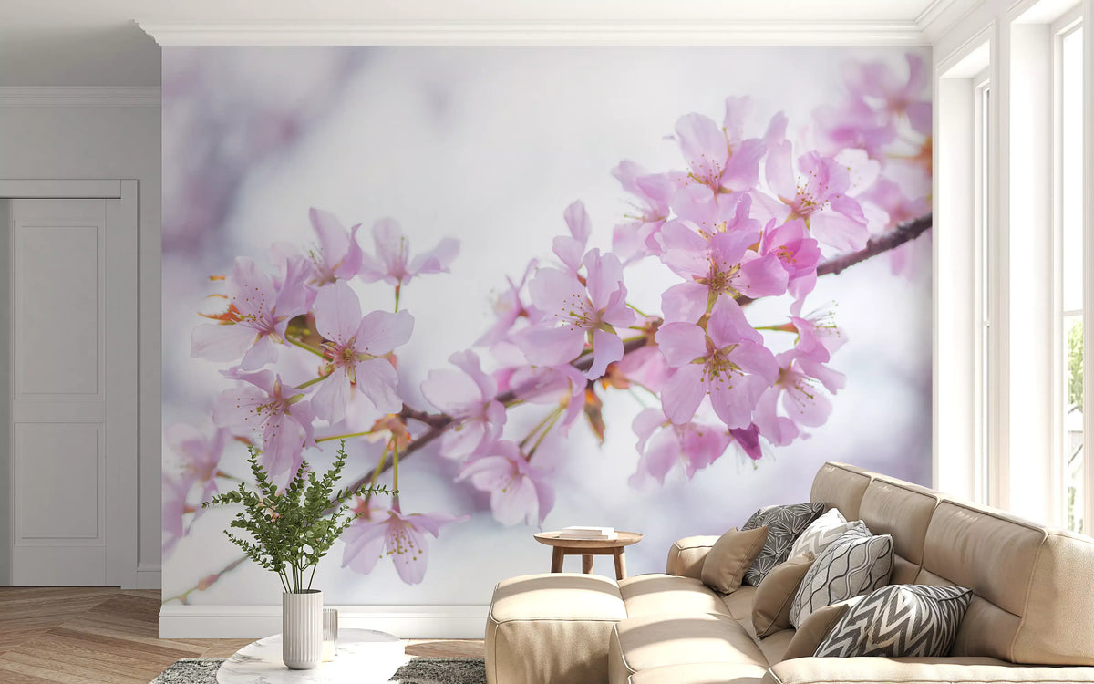 Minimalist Spring Petal Study Wall Mural