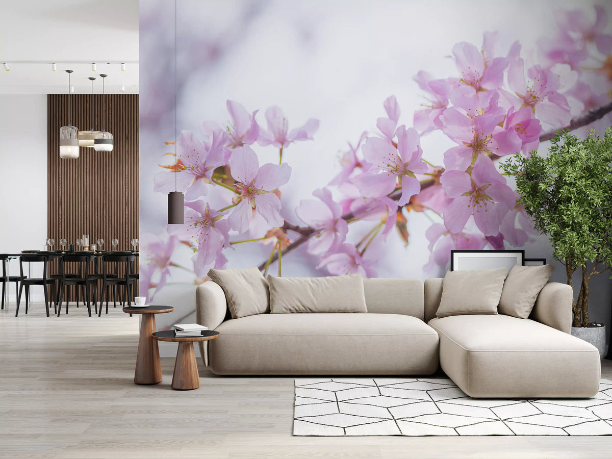 Minimalist Spring Petal Study Wall Mural