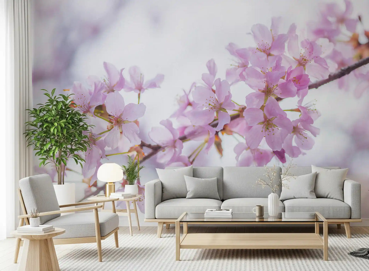 Minimalist Spring Petal Study Wall Mural