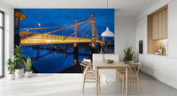 Riverside Twilight Architecture Wall Mural
