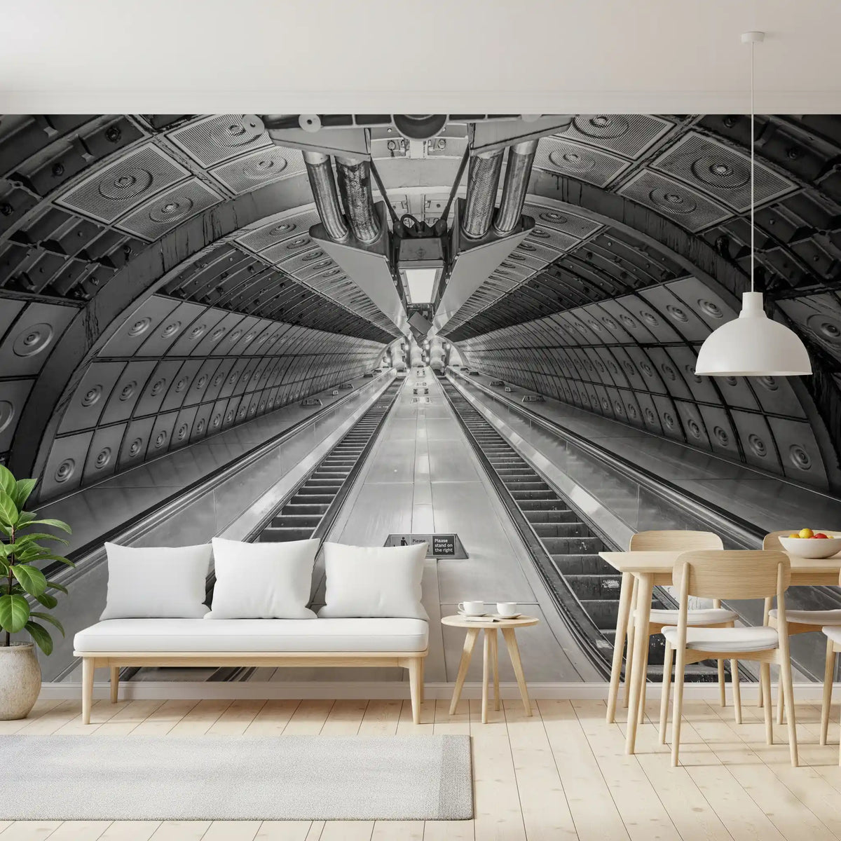Geometric Transit Perspective Wall Mural