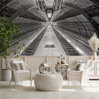 Geometric Transit Perspective Wall Mural