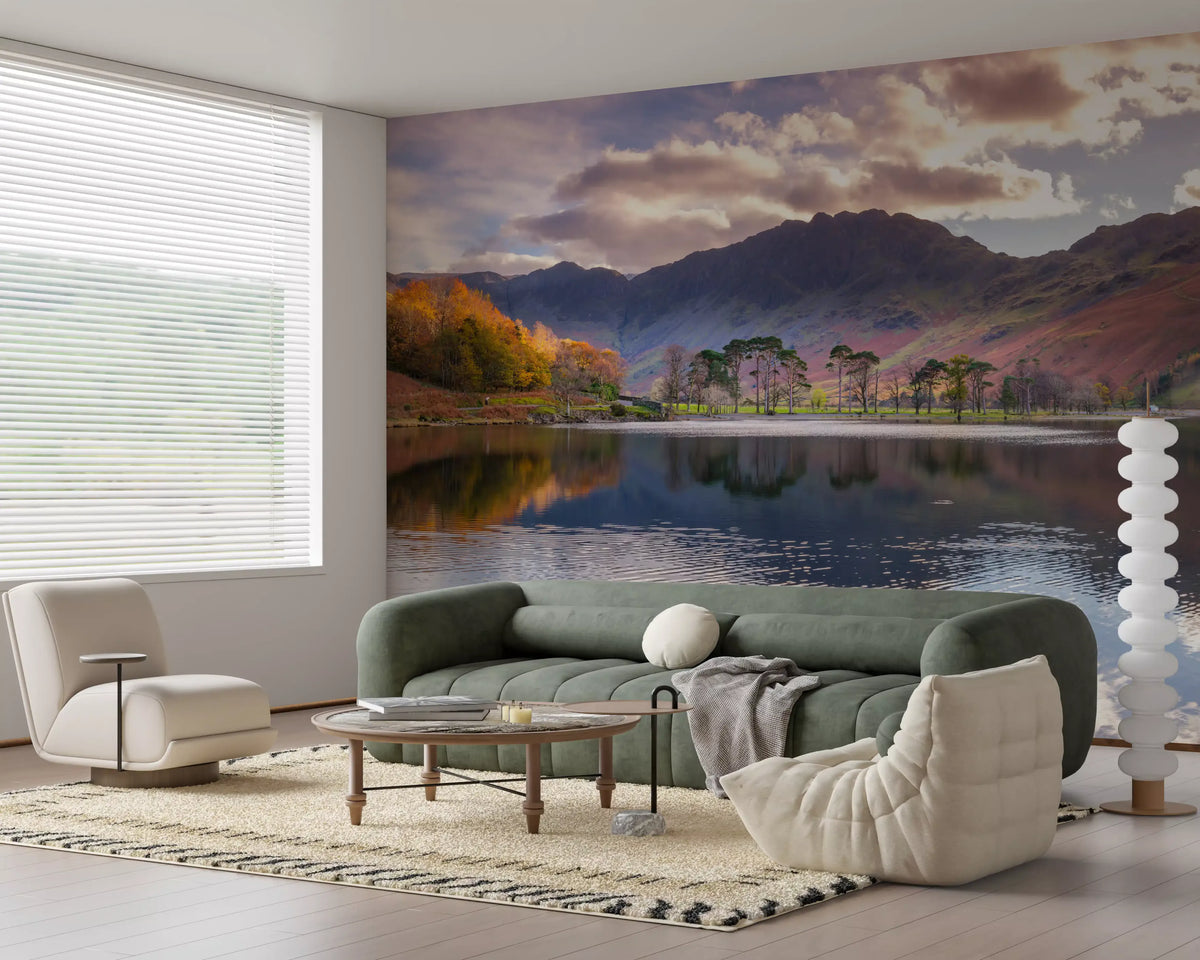 Serene Highland Reflections Wall Mural