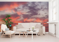 Abstract Evening Glow Wall Mural