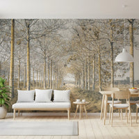 Rustic Forest Corridor Wall Mural