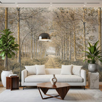 Rustic Forest Corridor Wall Mural