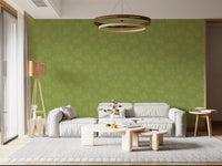 Sage Green Floral Outline Pattern Wallpaper⁠
