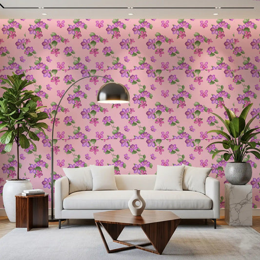 Blossom Bloom Soft Floral Pattern Wallpaper⁠