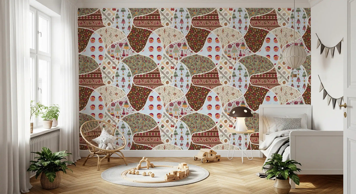 Nordic Noel Collage Wallpaper⁠